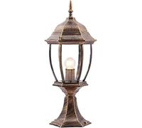 WQHPLMD Die-Cast Aluminum Post Light Fixture Clear Glass Shade Rustproof Outdoor Garden Pathway Lighting V1