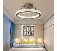 WQHPLMD Dimmable Ceiling Fan with Remote Control for Living Room, Bedroom And Dining Room - Acrylic Lampshade Included