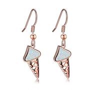 WQHPLMD Earings Christmas Earrings Ear Rings Opal Ice Cream Earrings Cartoon Cute Earrings Good for Parties, Shopping And Traveling Retro/Rose White Opal