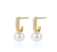WQHPLMD Earring Freshwater Pearl Earrings for Women Earrings Good for Going Party Banquet or Everyday Wear Earring Dainty Jewelry Present Crystal Pearl Earring