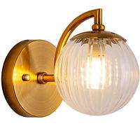 WQHPLMD Elegant Glass Wall Light with Metal Finish for Reading And Decorating