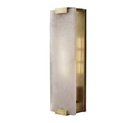 WQHPLMD Elegant Gold Iron Wall Lamp with Marble Shade - ADD Character to Your Living Room Decor