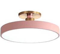 WQHPLMD Elegant Semi-Flush Mount Ceiling Lamp with Three Color Temperatures And Long Life LED Light Source
