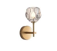 WQHPLMD Elegante Lampada da Poltrona Crystal Wall Sconce Indocina Oro Antico Materiale Metallo Luce LED Decorativa per Casa Villa Ospitare Arte Creazione
