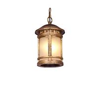 WQHPLMD European Creative Outdoor Chandelier Bronze Hanging Villa Hotel Community Balcony Living Room Lamp