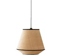 WQHPLMD Fabric Woven Pendant Light Rustic Farmhouse Ceiling Hanging Lamp E27 Brown Paper Lantern Chandelier Light Nordic Coastal Pendant Lighting for Kitchen Bedroom Dining Room Restaurant