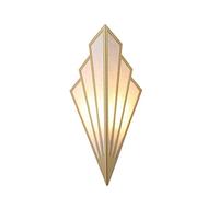 WQHPLMD Fan-Shaped Decorative Wall Light Postmodern Triangular Sconces Elegant Bedroom Aisle Living Room Decoration Pure Iron Linen Shadow Lamp