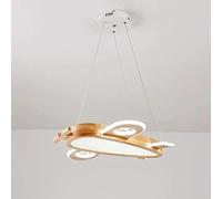 WQHPLMD Fun Cartoon Wooden Airplane Pendant Light - Perfect Visual Impact for Living Room, Bedroom & Corridor