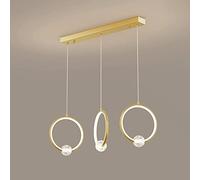 WQHPLMD Gold Minimalist Chandelier with LED Light - 30W Dimmable Ceiling Lamp for Entrance, Bedroom & Corridor