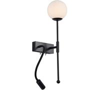 WQHPLMD Gooseneck Wall Spotlights with Lamp Shade, Hardwired Sconces for Living Room And Bedroom Use