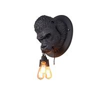 WQHPLMD Gorilla Ape Resin Lamps Wall Light Creative 3-Light Industrial Bedside Sconce Nordic Bedroom Home Decor E27 LED