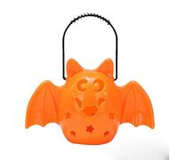 WQHPLMD Halloween Pumpkin Lantern - Portable Bat & Cat Face Lamp, Electric Light, Little Gift