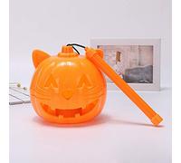 WQHPLMD Halloween Pumpkin Lantern - Portable Bat & Cat Face Lamp, Electric Light, Little Gift