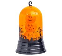 WQHPLMD Halloween Pumpkin Lanterns - Spooky Desktop Ornaments,12x Battery Powered LED Small Hollowout Hand Castle Hanging Wind Lamp for Outdoor Theme Party