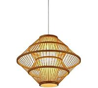 WQHPLMD Hand-Woven Rattan Pendant Lamp - Asian Floor Decorative Light