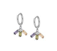 WQHPLMD Hoop Earrings for Women Round Earring Star Color Zircon Pierced Cartilage Earings Jewelry