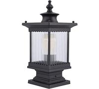 WQHPLMD in Stile Europeo Esterno Impermeabile Post Lantern Fuso in Alluminio Esterno Post Luce Lampada a LED Lampada Stradale Posteriore Settore pilastro Leggero con Vetro Trasparente