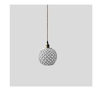 WQHPLMD Japanese Style Ceramic Hollow Chandelier Creative Brass Hanging Light for Lighting Fixture for Bedroom, Hallway, Kitchen, Living Room, Bar