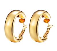 WQHPLMD Jewelry C-Shaped Earrings Metal Geometric Circle Internet Celebrity Temperament Earrings Personality 925 Needle Female Earrings Jewelry