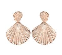 WQHPLMD Jewelry Popular New Alloy Shell Earrings Female Retro And Versatile Earrings Earrings 2PCS, Zircon Jewelry