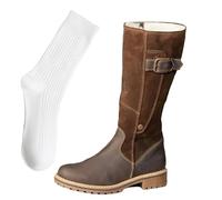 WQHPLMD Ladies Cotton Boots Winter Low Heel Snow Boots Round Toe Flat Mid Calf Boots Suitable for Outdoor Sports Traveling And Skiing