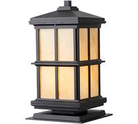 WQHPLMD Lamp Post Light Antiqued Aluminum Outdoor Garden Fixtures Dusk To Dawn Lamp with Pier Mount Adapter 1 Pack Waterproof Die-Cast Metal Pillar Lights