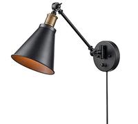 WQHPLMD Lampada da Comodino da Comodino Lampada a Parete retrò Lampada a Parete del Braccio oscillante Industriale, Lampada da Parete di Lettura in Metallo Regolabile Interno Adatto per Lo Studio