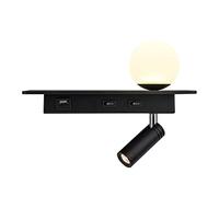 WQHPLMD Lampada da Comodino Interno Luce di Lavaggio della Parete Minimalista Luce a Parete Ruota a Muro di Parete a Parete a Parete a Parete a Parete a Parete con Porta di Ricarica USB, può