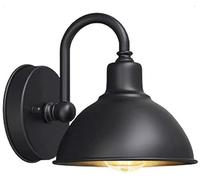 WQHPLMD Lampada da Parete Industriale Vintage per Esterni Lampada da Parete in Ferro Nero Opaco per casa colonica IP65 Lampada da fienile a Collo di Cigno Impermeabile e a Prova di umidità