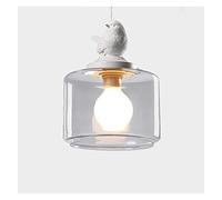 WQHPLMD lampadario Creativo Americano Vetro Americano lampadario a Testa a Testa Uccello a LED Lampada a Sospensione ristoranti Sala, Negozi Moderni caffetteria Creativa