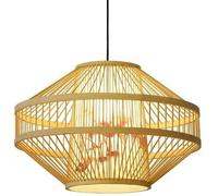 WQHPLMD Lampara candelabro Wicker Naturale per Interno, lampadine a Luce in stucchi, per Soggiorno, Cucina, Camera da Letto e Salotto