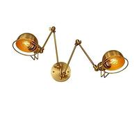 WQHPLMD Lampetto da Soggiorno Elegante Gold Accento Luce Industriale Arancio Luminoso con Armatura Metallica, Lampada da Poltrona per Stanza da Bagno o Camera
