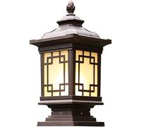 WQHPLMD Lampetto Postale Antiquato LED Lampetta Postale Alluminio Puzzolaccente con Sfondatura di Vetro per Decorazione Esterna Decorativa Accensione in Chiodo Colore Giallo Rispolito LED/CFL