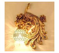 WQHPLMD Lampo Crystal Orologio Piena di per Soggiorno e Camera da Letto con Il Lampadino sul Muro