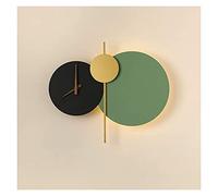 WQHPLMD Lighting Sconce Decorative Wall Clock for Living Room Bedroom Study Metal Wall Light with LED Lamp