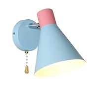 WQHPLMD Luce a Leggere Sconce Nordic Rustica - Luce Attivabile da Tasto da Spinta per Decorazione della Camera da Letto