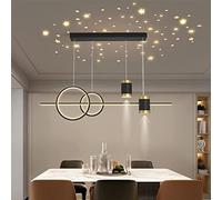 WQHPLMD Luce a Pianta LED per Sala da Pranzo e Rappresentazione Sistemabile Chandelier Accogliente Acciaio e Acrilico per Locale Altezza Regolabile