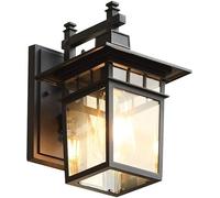 WQHPLMD Luce da Parete Europea Geometrica Geometrica Sconce Squala per Esterni Lanterna Minimalista e27 a Parete Verso Il Basso Lanterna Opaca Black ip44 per corridoio Portico di facciate da Giardino
