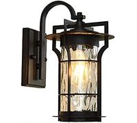 WQHPLMD Luce Sfondo Esterno LED Lampo Petali di Pesce con Cella Metallica Stinacciata Antica per Interni e Interni Connettiva Parapetto Porta