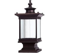 WQHPLMD Luci da giardino per la luce del paesaggio per la lampada per la lampada per esterno Post Lantern Post Lantern con sfollata in alluminio per molo di molla con tonalità di vetro con tonalità di