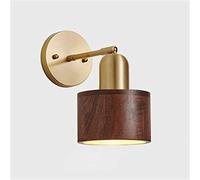 WQHPLMD Luci da Parete in Rame Interno in Noce di Noci per Interni a Parete ad Angolo Regolabile funce funce Dispositivo Camera da Letto da Letto da Letto per Il Soggiorno Studia