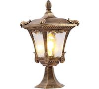 WQHPLMD Luci di pilastro Esterne Parco Giardino Illuminazione Vintage in Stile Europeo Post Lampada per Il Cantiere Impermeabile per Esterni luci in Alluminio Percorso in Alluminio