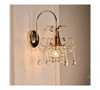 WQHPLMD Luminoso Lussuoso Lampetto Gold Crystallino per Stanze da Bagno, Salotto e Spazio Comune - con Formato di Scheda Laterale