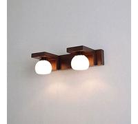 WQHPLMD Luxury Walnut Mirror Lamp Bathroom Vanity Light with Adjustable Wood Shade - Ideal for Bedroom, Powder Room & Makeup Cabinet