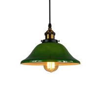 WQHPLMD Machine American Retro Nostalgic Industrial Style Restaurant Creative Bar Coffee Shop Green Glass Art Coffee Chandelier