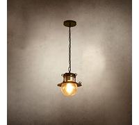 WQHPLMD Machine Industrial Style Chandelier, Retro Restaurant Hotel Bar Decorative Lights, Aisle Corridor Single-Headed Iron Chandelier, Glass Chandelier