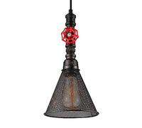 WQHPLMD Machine Industrial Wind Loft Retro Wrought Iron Single Head Chandelier/American Personality Bar Table Cafe Creative Hollow Grid Water Pipe Chandelier 40.00watts, 110 m