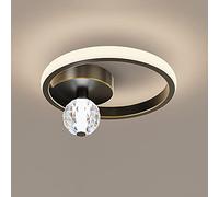 WQHPLMD Machine Nordic Copper Minimalist Round Bedroom Ceiling Lamp LED Embedded Mount Ceiling Light Creative Personality Balcony Porch Home Decorative Lighting