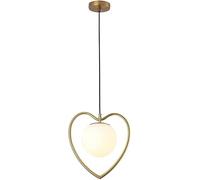 WQHPLMD Machine postmodern Restaurant Chandelier Nordic Style Creative Personality Home LED Chandelier Heart-Shaped Wrought Iron Cafe Metal Wrought Iron Cafe attic Chandelier e27