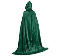 WQHPLMD Masquerade Halloween And Adult Vampire Capes - Velvet Full-Length Anime Cosplay Robes, Black & Red - Green Fabric, 0.7m